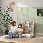 Mesa de centro elevable bicolor con cajones de almacenamiento y ruedas, marrón