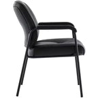 Sillón para sala de espera de piel genuina de plena flor con cuatro patas
