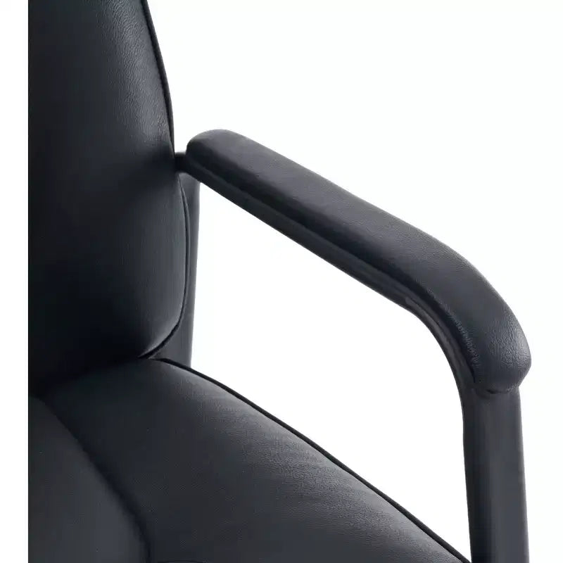 Sillón para sala de espera de piel genuina de plena flor con cuatro patas