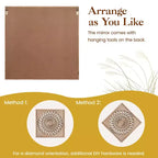 Espejo de madera estilo rústico, espejos decorativos cuadrados para pared, espejos de pared para sala de estar, dormitorio, comedor, entrada, pasillo