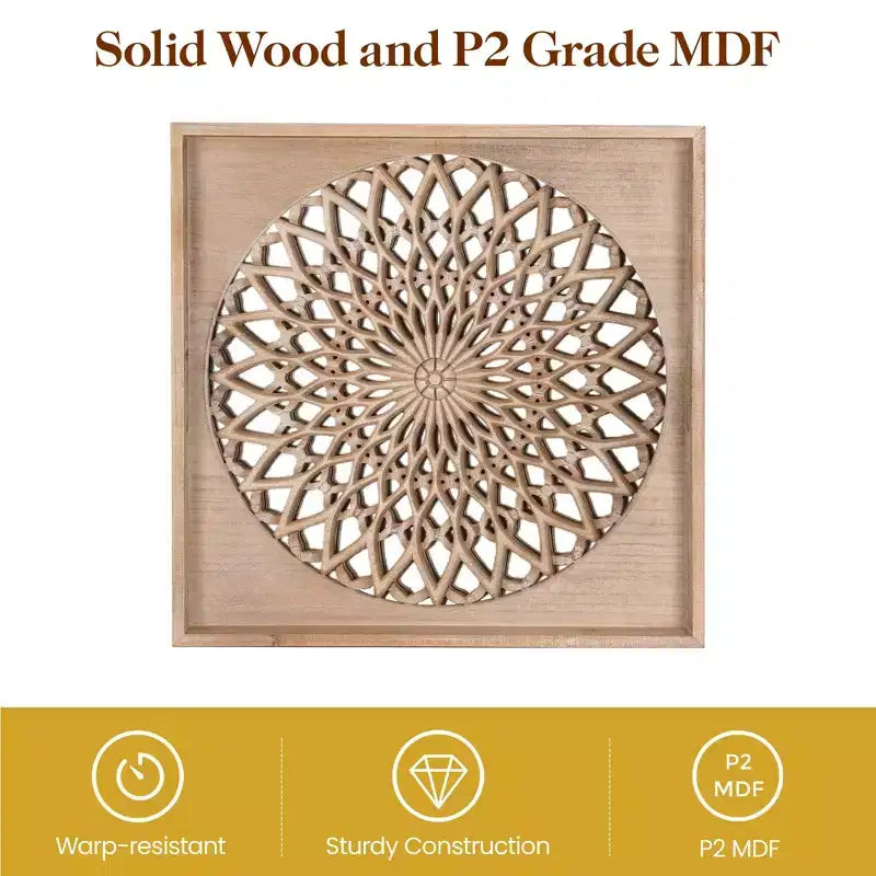 Espejo de madera estilo rústico, espejos decorativos cuadrados para pared, espejos de pared para sala de estar, dormitorio, comedor, entrada, pasillo