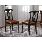 Silla de comedor trasera, asiento de madera, acabado cerezo mantequilla