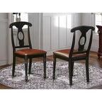 Silla de comedor trasera, asiento de madera, acabado cerezo mantequilla
