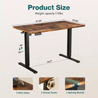 Mesa ergonómica de altura regulable con soporte metálico en T, estaciones de trabajo de ordenador modernas