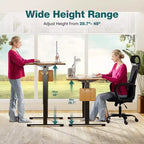 Mesa ergonómica de altura regulable con soporte metálico en T, estaciones de trabajo de ordenador modernas