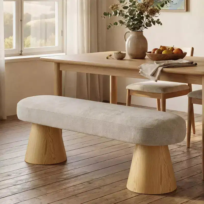 Moderno banco de comedor tapizado multifuncional