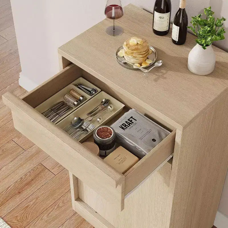 Mueble de cocina Lamberton Cane, acabado en roble claro