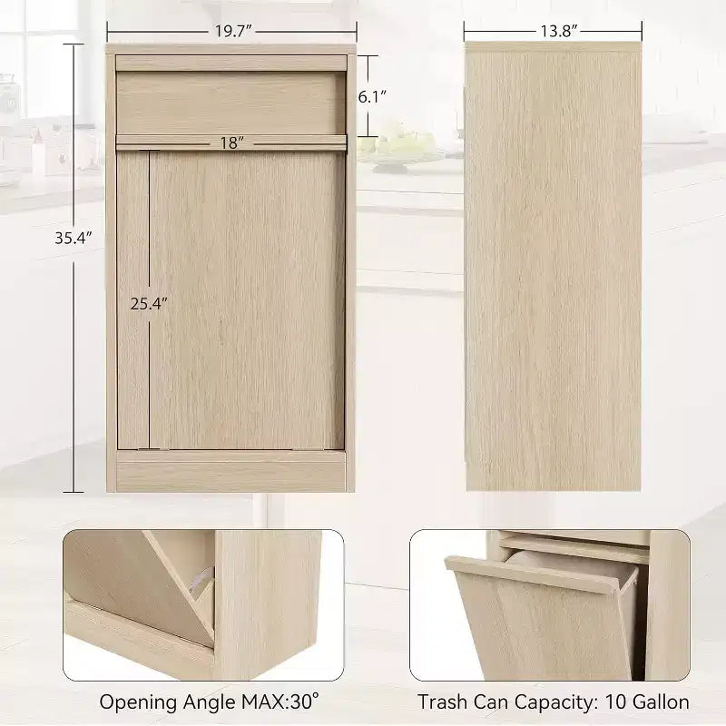 Mueble de cocina Lamberton Cane, acabado en roble claro
