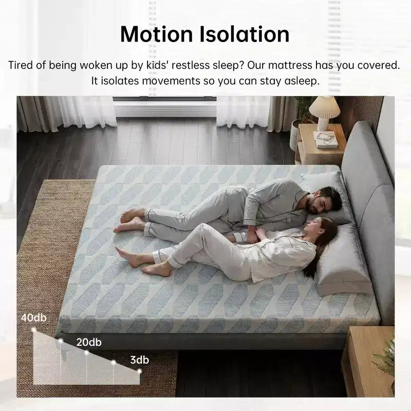 Colchón Queen Size de 12 Pulgadas para Adultos y Adolescentes, Colchón de Espuma Viscoelástica Refrescante, Funda Extraíble y Lavable, Firmeza Media