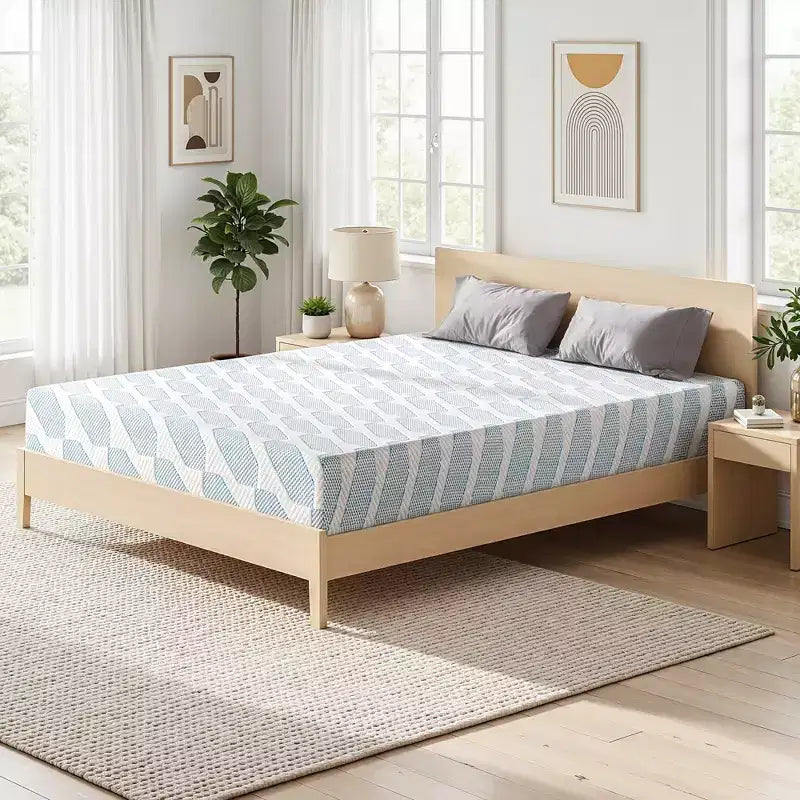 Colchón Queen Size de 12 Pulgadas para Adultos y Adolescentes, Colchón de Espuma Viscoelástica Refrescante, Funda Extraíble y Lavable, Firmeza Media