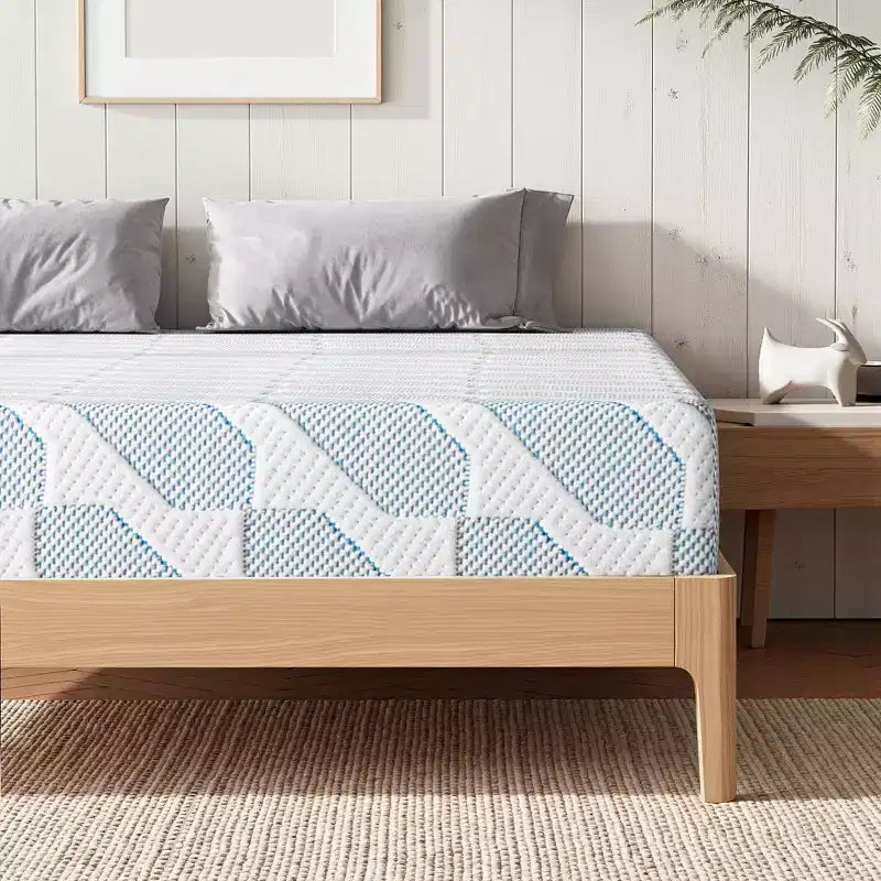 Colchón Queen Size de 12 Pulgadas para Adultos y Adolescentes, Colchón de Espuma Viscoelástica Refrescante, Funda Extraíble y Lavable, Firmeza Media