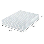 Colchón Queen Size de 12 Pulgadas para Adultos y Adolescentes, Colchón de Espuma Viscoelástica Refrescante, Funda Extraíble y Lavable, Firmeza Media