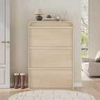 Zapatero abatible con 3 puertas y estante ajustable, almacenamiento de madera para recibidor y sala de estar