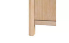 Gabinete de granja de 59" con cuatro puertas, chapa de madera natural, bisagras de cierre suave