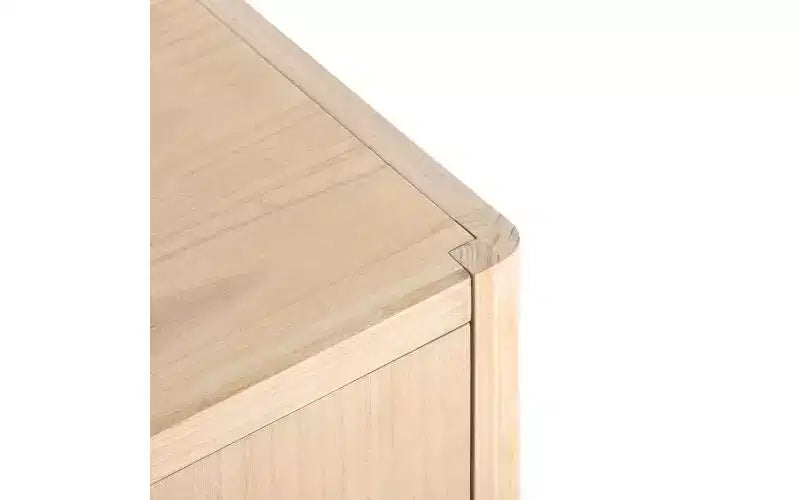 Gabinete de granja de 59" con cuatro puertas, chapa de madera natural, bisagras de cierre suave