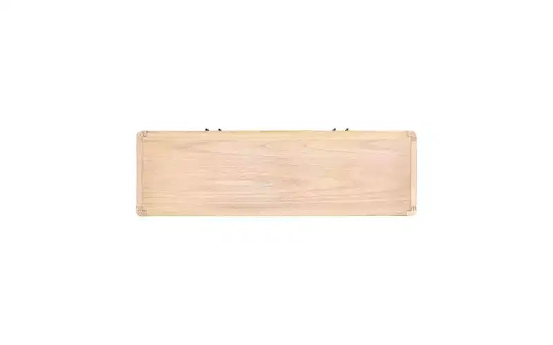 Gabinete de granja de 59" con cuatro puertas, chapa de madera natural, bisagras de cierre suave