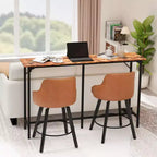 Mesa de comedor de bar de 63" de altura con estructura metálica para cocina y sala de estar