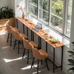 Mesa de comedor de bar de 63" de altura con estructura metálica para cocina y sala de estar