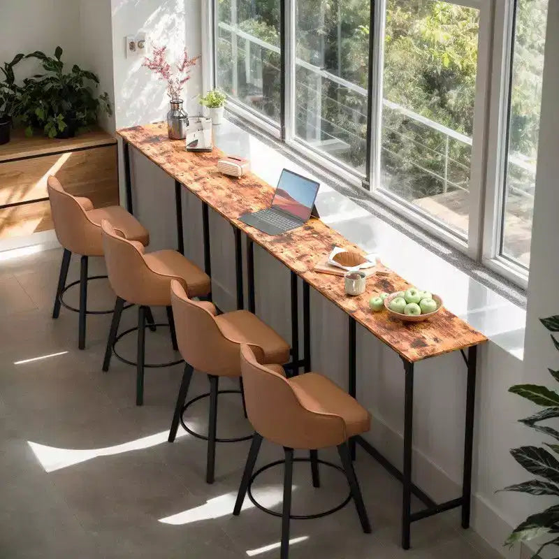 Mesa de comedor de bar de 63" de altura con estructura metálica para cocina y sala de estar