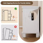 Cómoda de 7 cajones para dormitorio - Organizador de madera moderno con tiradores metálicos para sala de estar, armario, entrada