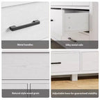 Cómoda de 7 cajones para dormitorio - Organizador de madera moderno con tiradores metálicos para sala de estar, armario, entrada