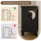 Cómoda de 7 cajones para dormitorio - Organizador de madera moderno con tiradores metálicos para sala de estar, armario, entrada