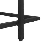 Mesa auxiliar de vidrio fundido, mesa auxiliar decorativa negra y transparente