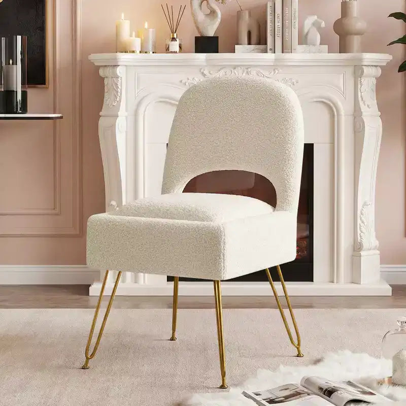 Silla de tocador con almacenamiento y respaldo plegable, taburete de maquillaje