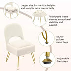 Silla de tocador con almacenamiento y respaldo plegable, taburete de maquillaje