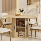 53.2" Carrito de cocina rodante de dos niveles con 4 estantes en la puerta y 3 cajones