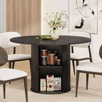 53.2" Carrito de cocina rodante de dos niveles con 4 estantes en la puerta y 3 cajones