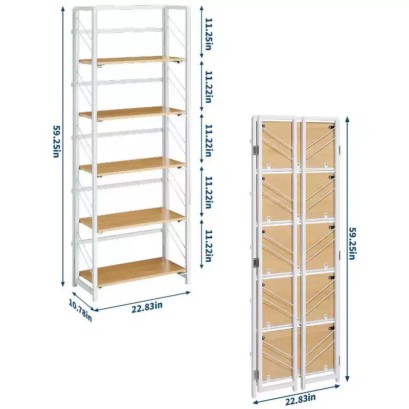 Estantería de esquina de 6 niveles, librería rústica alta de 180 cm para sala de estar, dormitorio y oficina