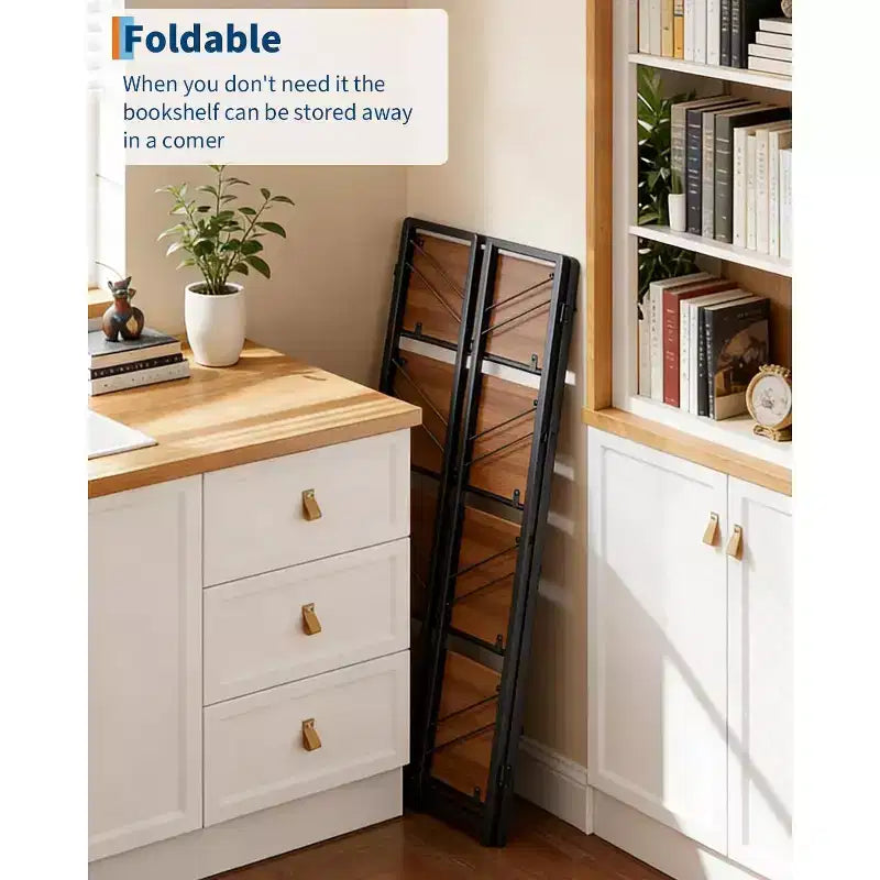 Estantería de esquina de 6 niveles, librería rústica alta de 180 cm para sala de estar, dormitorio y oficina