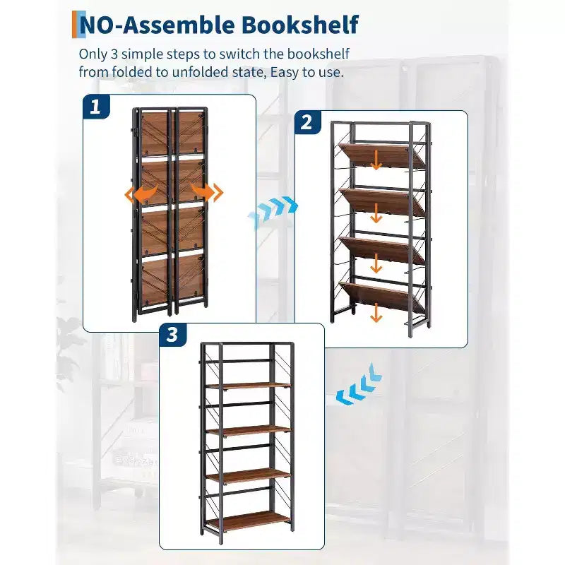 Estantería de esquina de 6 niveles, librería rústica alta de 180 cm para sala de estar, dormitorio y oficina