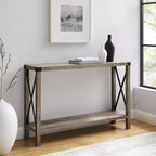 Mesa de entrada Modern Farmhouse Metal-X con estante inferior
