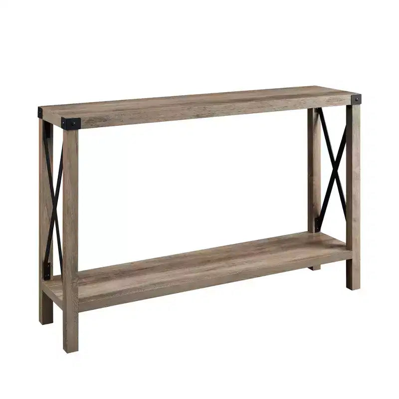 Mesa de entrada Modern Farmhouse Metal-X con estante inferior