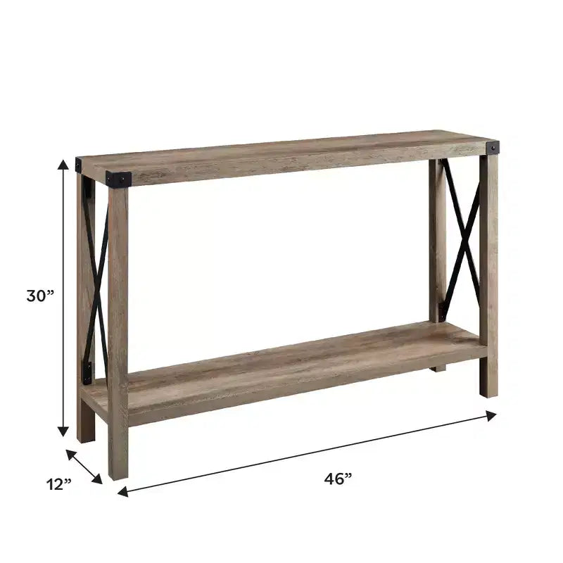 Mesa de entrada Modern Farmhouse Metal-X con estante inferior