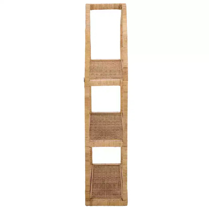 Estante de pared flotante de madera natural, estante de exhibición