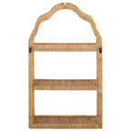 Estante de pared flotante de madera natural, estante de exhibición