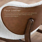 Sillón Orejero Acentuado de Bouclé Moderno de Mediados de Siglo, Patas de Nogal