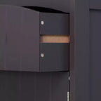 Mueble de almacenamiento de baño independiente, torre de lino alta con 3 estantes y cajón