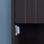 Mueble de almacenamiento de baño independiente, torre de lino alta con 3 estantes y cajón