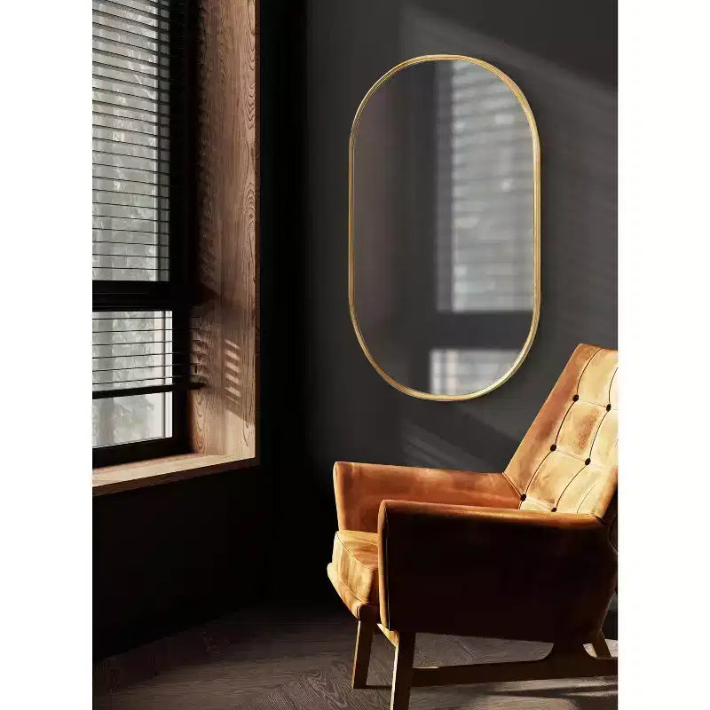 Espejo de pared decorativo enmarcado Caskill Capsule